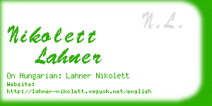 nikolett lahner business card